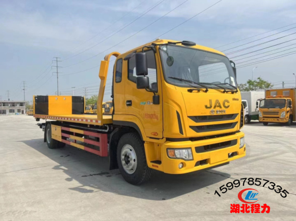 國六江淮10噸平板清障車