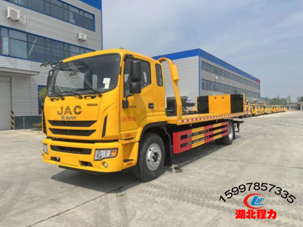 國六江淮10噸平板清障車