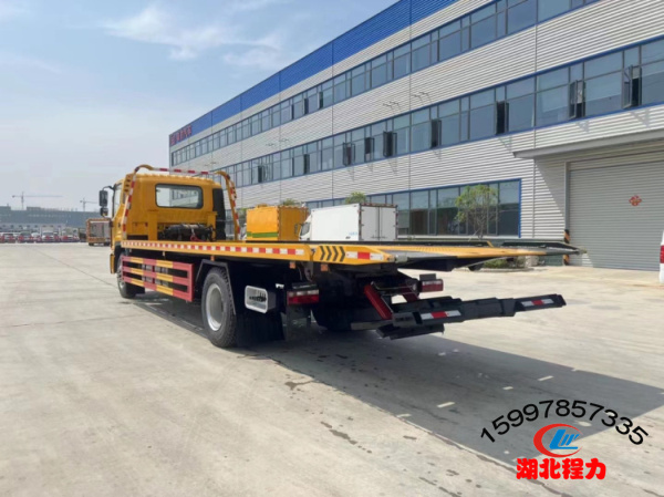 國六江淮10噸平板清障車